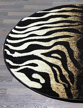 Ковер SUNRISE 2 D053 BLACK-CREAM Круг