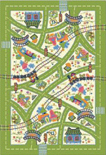 Детский ковер ДОРОЖКИ зеленый