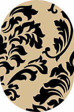 Ковер VISION DELUXE v812 BEIGE-BLACK Овал