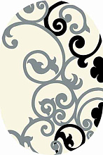 Ковер VISION DELUXE v805 BONE-BLACK Овал