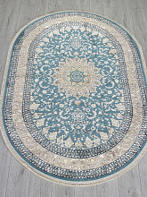 Ковер DELINA M108A BLUE / CREAM Овал