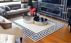 Ковер ручной работы МЕАНДР ivory-grey