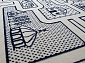 Детский монохромный ковер с дорогами PLANET кремово-синий 