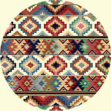 Башкирские узоры круглый