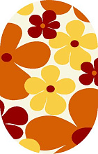 Ковер VISION DELUXE V148 CREAM-ORANGE Овал