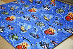 Детский ковер-палас  Формула-1 синий
