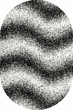 Ковер SHAGGY ULTRA s601 BONE-BLACK Овал