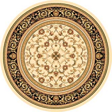 Ковер OLYMPOS D392 CREAM-BLACK Круг