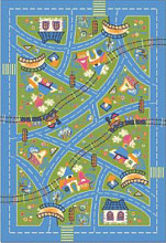 Детский ковер ДОРОЖКИ сине-зеленый 