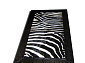 Сшивной ковер из шкур ЗЕБРА черно-белая 